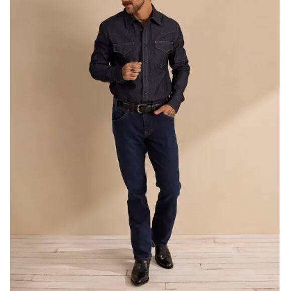 Tecovas Men's Premium Relaxed Dark Wash Denim Jeans 42X32 - Picture 10 of 10